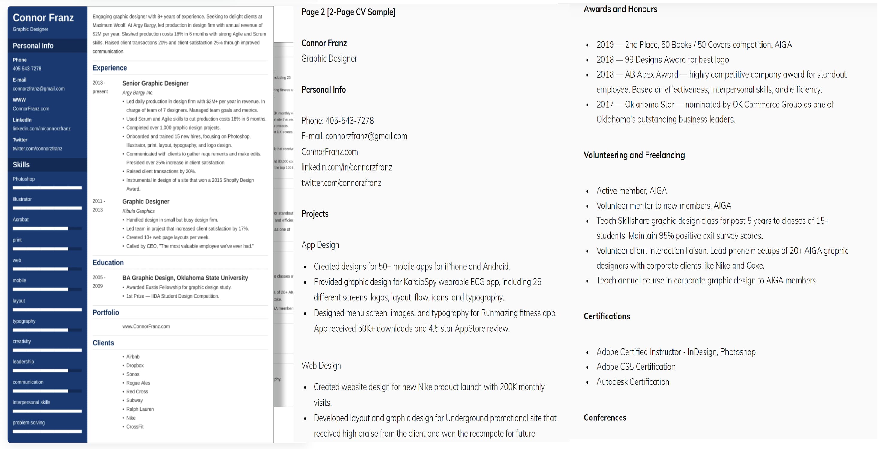 Cv Vs Resume Example